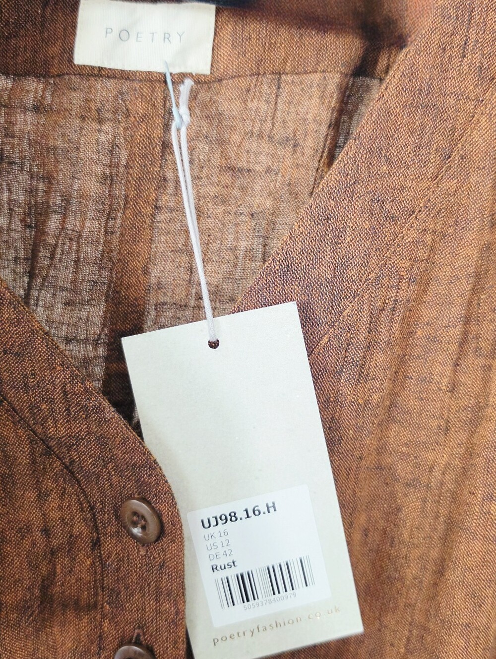 Poetry Linen Wide Leg Jumpsuit - Picture 3 of 4